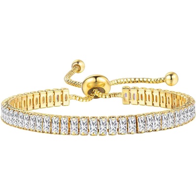 Elanis Jewel Dámský pozlacený náramek Alexis Gold s krystaly Swarovski EJ00704