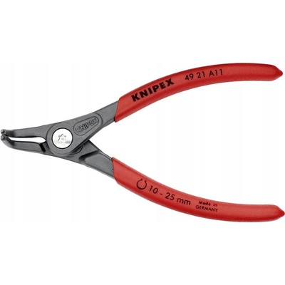 KNIPEX - Kleště precizní, na pojistné kroužky Ø 10-25mm - vnitřní, zahnuté - 130mm, velké opěrné plochy na hrotech (4921A11) – Zboží Dáma