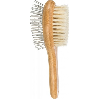 Trixie Kefa obojstranná prírodné štetiny drôtené štetiny bambus 5 x 19 cm