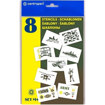 Centropen Šablony A5 Vojsko 8 ks