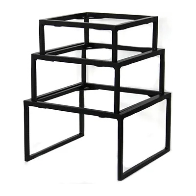 Horecano К-кт стойки за блок маса 3бр КВАДРАТНИ(15 x15 x 7.5cm, 20 x 20 x 10.25cm, 25.5 x 25.5 x 12.7cm)-SG-79778(A, B, C) (0184173)