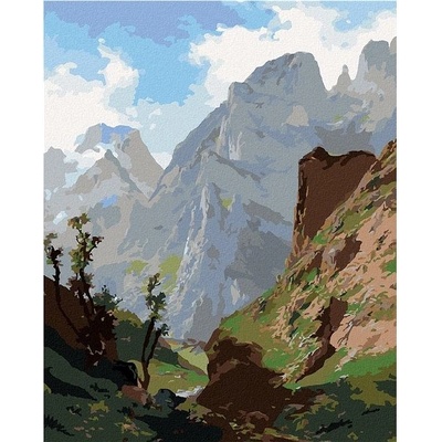 zuty Malování Podle Čísel Vrcholy Evropy Carlos De Haes 80 x 100 Cm Plátno