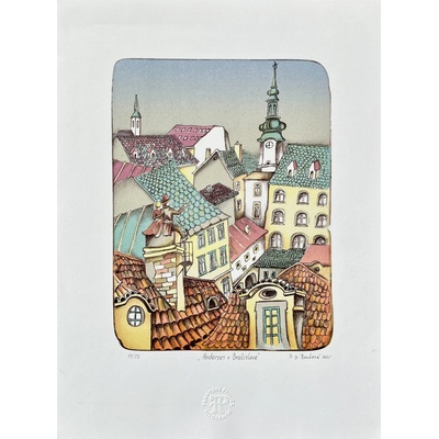 Darina Berková, Litografia Andersen v Bratislave 40x30 cm