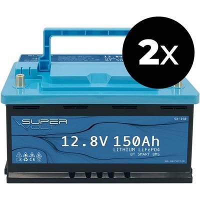 Supervolt LiFePO4 300ah 12,8V lítiová sada 2x SX150
