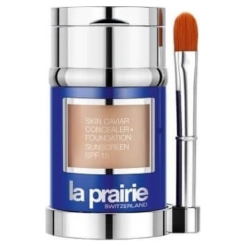 La Prairie Luxusné tekutý make-up s korektorom SPF15 Skin Caviar Concealer Foundation + 2 g Almond Beige 30 ml