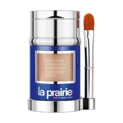 La Prairie Luxusné tekutý make-up s korektorom SPF15 Skin Caviar Concealer Foundation + 2 g Almond Beige 30 ml