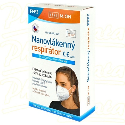 NANO M.ON Nanovlákenný respirátor FFP2 bílý 10ks