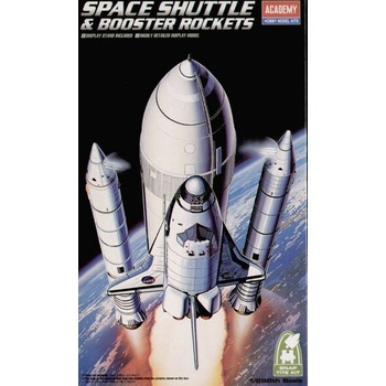 Academy Model Kit vesmír 12707 SPACE SHUTTLE W/BOOSTER ROCKET MCP 36-12707 1:288