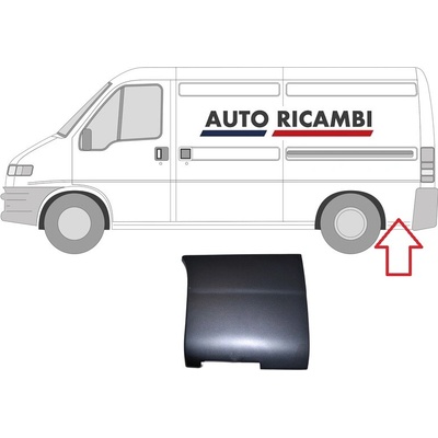 Ochranná lišta Fiat Ducato 2002-2006 levá, za zadní kolo 37,5 x 34 cm 735338241