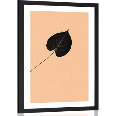 Plakát s paspartou záhadný černý list - 40x60 no frame
