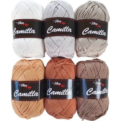 Příze Camilla sada 2306 (6ks) hnědošedá