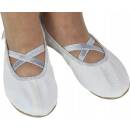 Mládežnícke topánky baleríny pre detské spoločenstvo biele