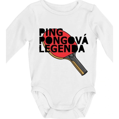 Ping Pongová legenda Body dojčenské s dlhým rukávom dlouhý rukáv biele
