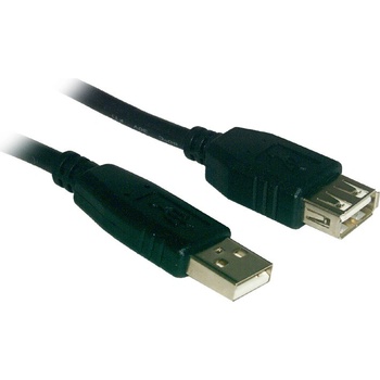 Crono CRUSBA/A Kabel prodlužovací USB 2.0 A-A,A-M,A-F, černý, 1,8m