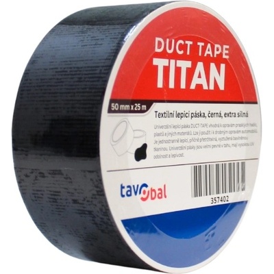 Tavobal Titan Lepící páska 50 mm x 25 m černá