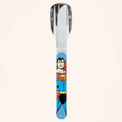 AKINOD Комплект за хранене Akinod Straight Cutlery 12H34, Superman Vintage (A01MWRN01)