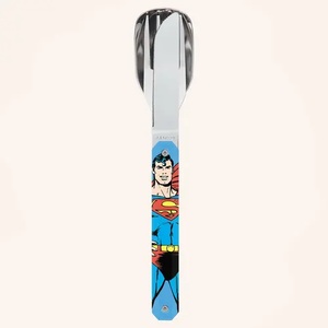 AKINOD Комплект за хранене Akinod Straight Cutlery 12H34, Superman Vintage (A01MWRN01)