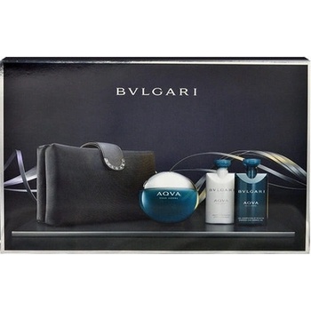 Bvlgari Aqva pour Homme EDT 100 ml + sprchový gél 75 ml + balzam po holení 75 ml + etue darčeková sada