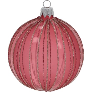 Ego Dekor Стъклени ръчно издухани коледни топки в комплект 3 бр. ø 8 cm - Ego Dekor (ZOZ-212020DB)