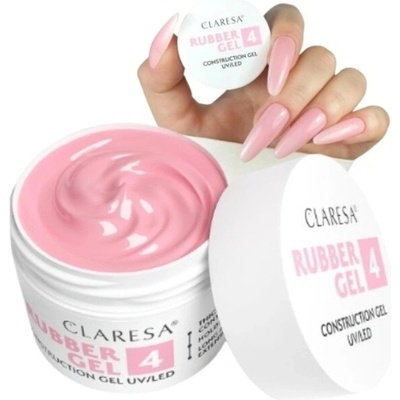 Claresa stavební gel Rubber gel pro prodlužování nehtů Uv Led malina 4 12g