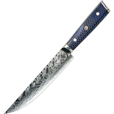 IZMAEL Damaškový kuchynský nôž Yurei Utility/Modrá 12.5 cm