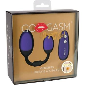 GoGasm Pussy & Ass dvojica nabíjacích vibračných vajíčok