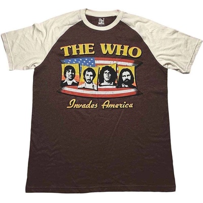 The Who Invades America Raglan Brown & Natural M Риза (WHORL51MBRNAT02)