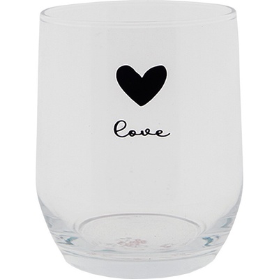 Clay Sklenička se srdíčkem Love Birds Ø 8*9 cm re & Eef 300 ml