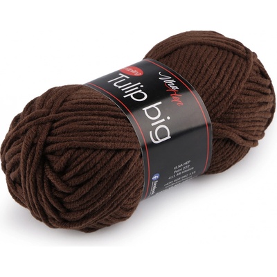 Prima-obchod Pletací příze Tulip big 100 g, barva 15 (41057) hnědá