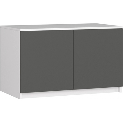 Ak furniture Star 90 cm bílý / šedý grafit mat