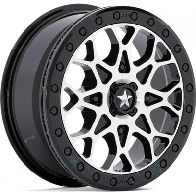 MSA Offroad Wheels M48 PORTAL BEADLOCK 6x15 4x110 ET38 gloss black machined W Gb ring