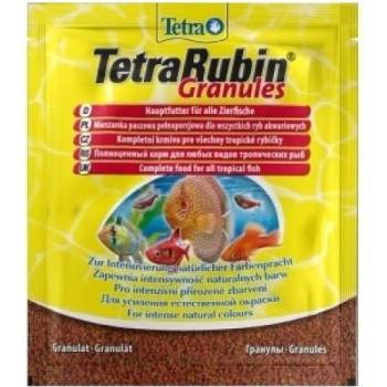 Tetra Rubin Granules - Универсална гранулирана храна с естествени съставки подсилващи яркостта на цветовете на аквариумните рибки - 12 гр