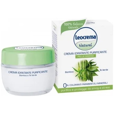 Leocrema Natural Почистващ и хидратиращ крем за лице Бамбук 50мл