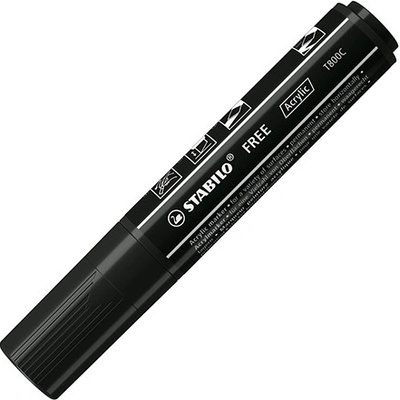 Stabilo Free Acrylic T800C Klínový hrot 4-10 mm čierny 452897