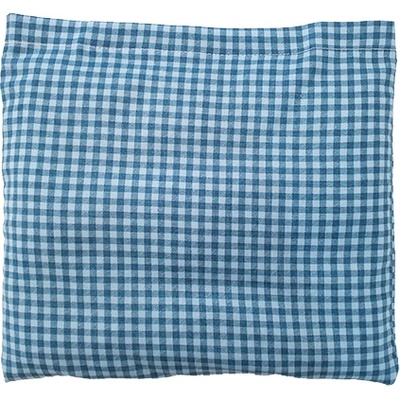 TORF Възглавница с костилка на череша, синя със светлосини квадратчета, 25 x 23 см
