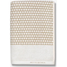 Grid Mette Ditmer Denmark Bielo béžový bavlnený uterák 50x100 cm