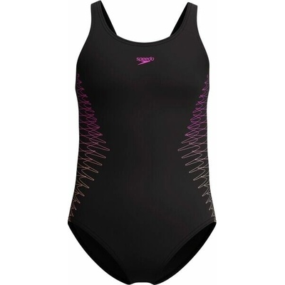 Speedo Plcmt Muscleback Jednodílné dívčí plavky černá