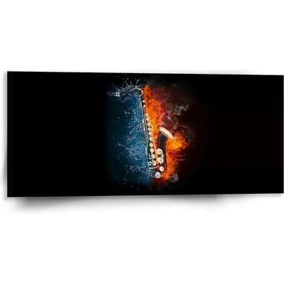 Sablio Obraz Ohnivý saxofon - 110x50 cm