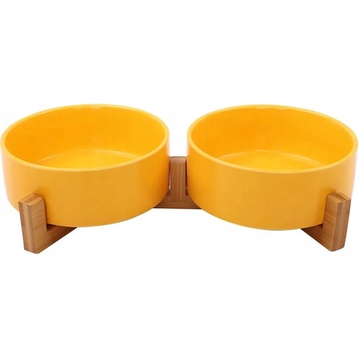 MISKA PRO PSA KOČKU DVOJITÁ KERAMICKÁ 2 x 400 ml – Hledejceny.cz