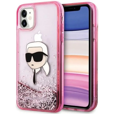 KARL LAGERFELD Калъф Karl Lagerfeld Glitter Karl Head iPhone 11/XR - розов (3666339375867)