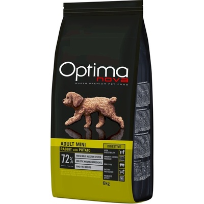 Optimanova Dog Adult Mini Digestive Rabbit & Potato GF 6 kg