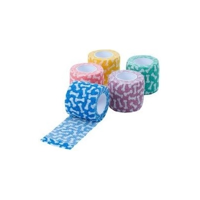 Kruuse Obinadlo elast. Fun-Flex 5 cm x4, 5 m , Bones mix 10 ks