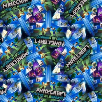 Teplákovina digital - Minecraft - Zelenomodrá