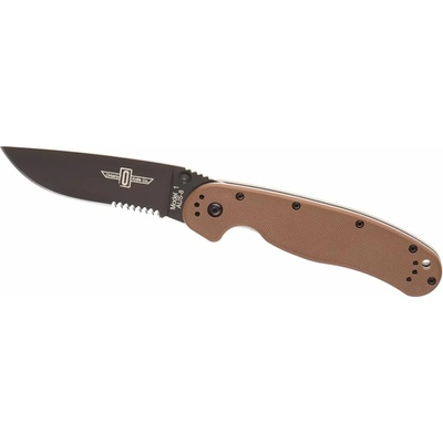 Ontario Knife Company Zavírací nůž Ontario RAT I Serrated, Coyote