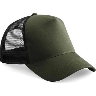 Beechfield Snapback Trucker olivová-čierna