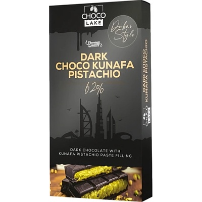 Choco Lake Premium Dark Dubai Chocolate Kunafa & Pistachio 190 g