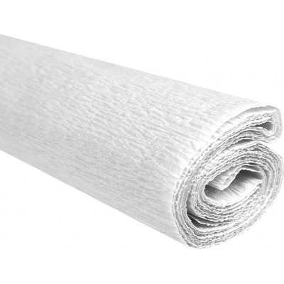 Krepový papír bílý 0,5x2m C01 28g/m2