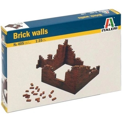 Italeri Model Kit budova 0405 BRICK WALLS 1:35