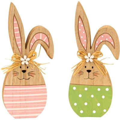 Textilomanie Drevený veľkonočný zajačik SPRING BUNNY - rôzne varianty