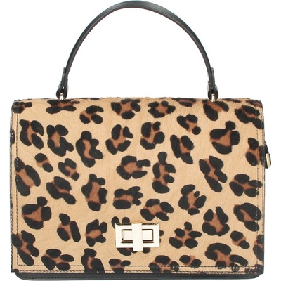 Kožená kabelka ze srstí MI86 leopard